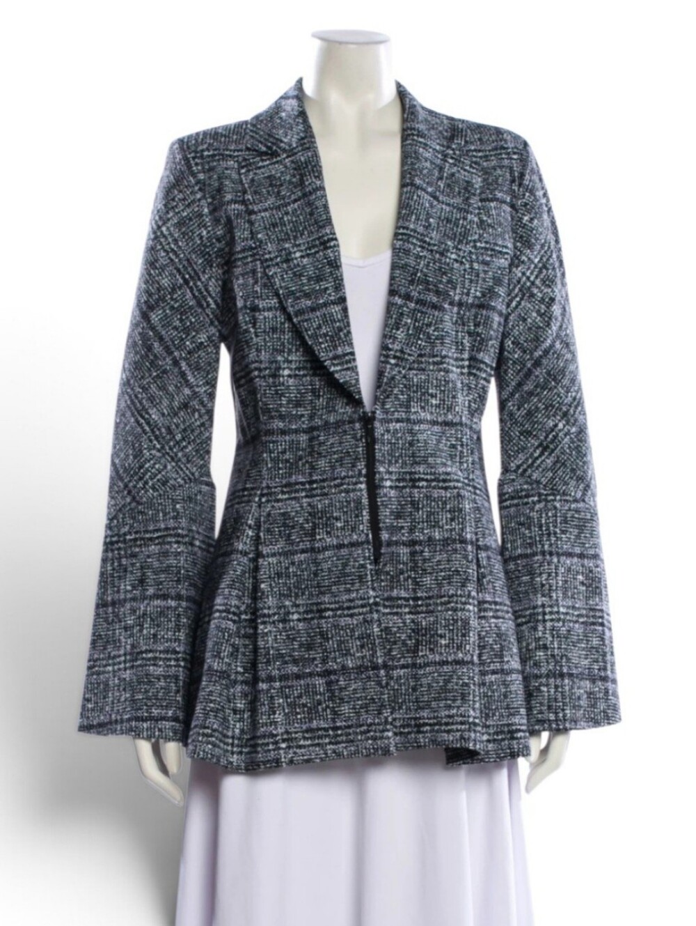 NWT Chiara Boni La Petite Robe Ludmilla Plaid Blazer IT 52 US 14 Altered